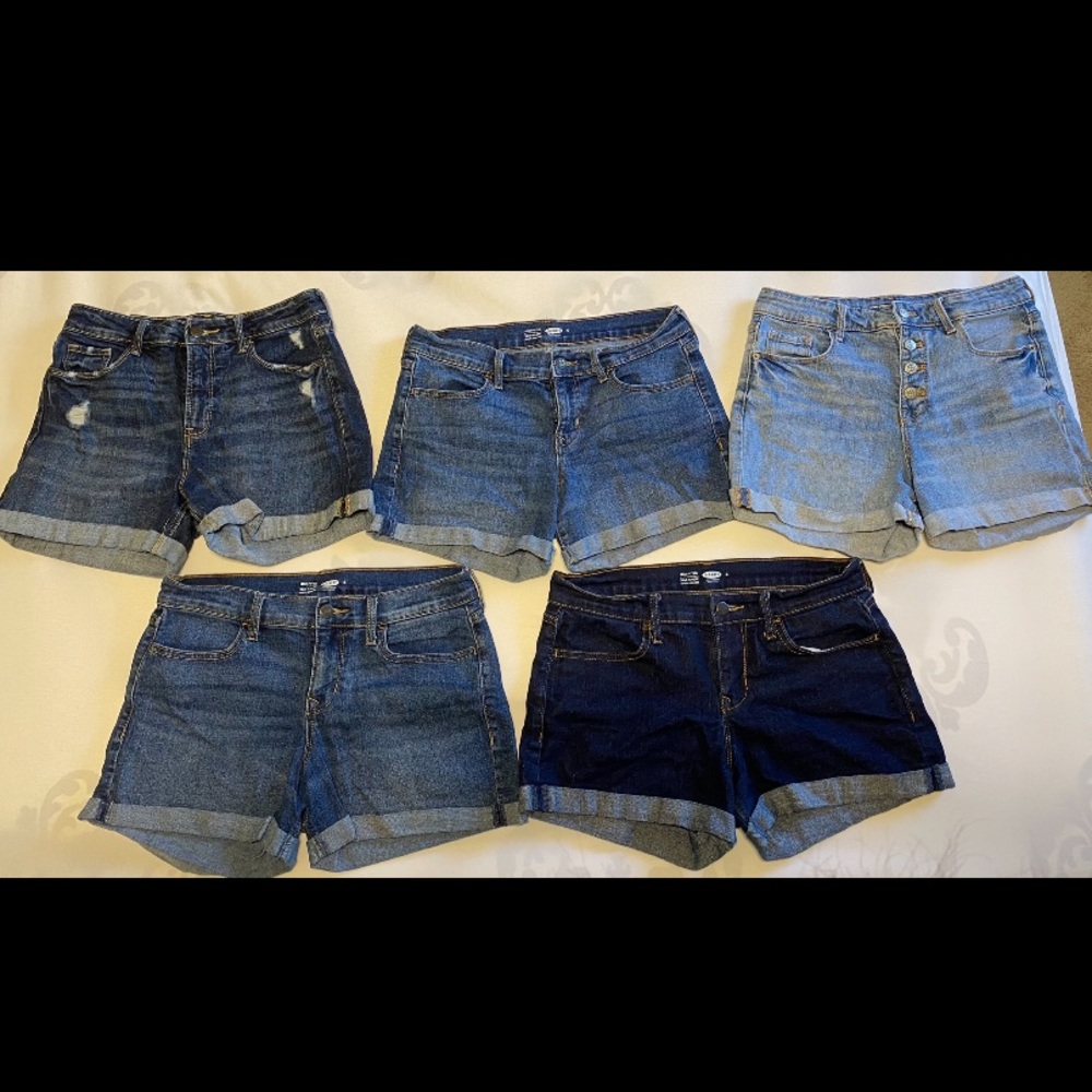 Old Navy 5 PAIR Jean Shorts Bundle